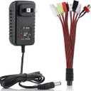 RC Battery Charger for 4.8V 7.2V 8.4V 9.6V NiMH/NiCD Battery Pack, RC Car Charger for Traxxas Battery 2.4V-12V Battery Pack, 2-10