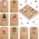 Christmas Gift Tags Stickers, Natural Kraft Gift Label Sticker for Christmas Presents, 120 Pcs Self Adhesive to and from Name Tags, 2 x 3 Inch Christmas Name Stickers for Gifts Boxes Wrapping Paper