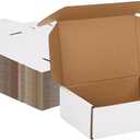 MEBRUDY 6x4x2 Inches Shipping Boxes Pack of 50, Small Corrugated Cardboard Box for Mailing Mailer Packing, White