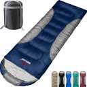 0 Degree Winter Sleeping Bags for Adults Camping (450GSM) - Temp Range (5F32F) Portable Waterproof Compression Sack- Camping Sleeping Bags for Big and Tall in Env Hoodie: Backpacking Hiking 4 Season