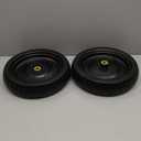 ASDFGHT 13" Flat Free Wheels for Gorilla Cart, Wheelbarrow, Garden Cart, Trolleys, Hand Trucks & Yard Trailers Replacement Wheels - 5/8" Bearings with 2.1" Offset Hub, Solid Tires, 2-Pack Set