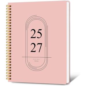 TREES Monthly Planner 2026-2027, 18 Months Planner Calendar 2026-2027, January 2026 - June 2027, 8.8"  11.4", Simple Calendar Planner Notebook with Monthly Goals for School Office Home Planning (Pink)