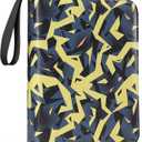 4 Pocket Card Binder, 3-Ring Trading Card Binder with Zipper for 400 Cards Collection, Black Yellow