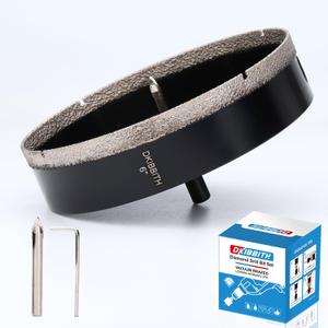 6" Diamond Hole-Saw Bits with Pilot Drill Bit 6 in Diamond Tipped Tile Hole Saws with Guiding Bit for Accurate Drilling, for Porcelain Tile Ceramic Pottery Granite Stone Glass Bottles 152mm
