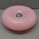 Donut Table Lamp,Creative Orange Donut Atmosphere Lamps with Plastic Shade,Retro-Modern Table Light,3-Color Dimmable Nightstand Lamp for Bedroom and Desk, Aesthetic Home Decor & Gifts (Orange)