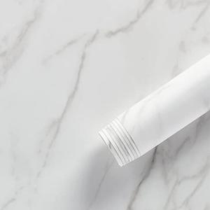 Instant Granite Premium 36” x 144” Kitchen Countertop Vinyl Laminate Cover | Easy Installation | Displays No Seams | Peel & Stick | Durable Self-Adhesive | Marble Design | Honed White (6ft.)