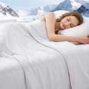 PENGZHU TECHNOLOGY Cooling Comforter Twin XL Size 68" x 92", Cooling Blankets for Hot Sleepers, The Cold Blanket for Queen Size Bed, White Summer Blanket Breathable Soft.