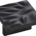 Amerock | Cabinet Pull | Matte Black | 1-1/4 inch (32 mm) Center to Center | Calathea | 1 Pack | Drawer Pull | Drawer Handle | Cabinet Hardware