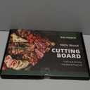 THETCHRY Cutting Boards for Kitchen, Checkered Cutting Board Upgraded, Acacia Wood Chopping Board with Juice Grooves & Handles, Large Butcher Block Serving Tray with Gift Box, 17"X12"X0.8"