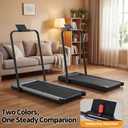 Compact Walking Pad Under Desk Treadmill, Portable Electric Walking Treadmill with Remote Control & LED Display for Home Office, Quiet Fitness Machine