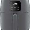 DASH Tasti-Crisp Electric Air Fryer Oven, 2.6 Qt., Grey  Compact Air Fryer for Healthier Food in Minutes, Ideal for Small Spaces - Auto Shut Off, Digital, 1000-Watt