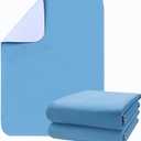 Incontinence Bed Pad Washable Waterproof, 34" x 52" Reusable Underpads for Adults Women Elderly Senior Pets, Leak Proof Pee Pads for Kids, Waterproof Sheet for Bed Couch Sofa Floor, Washable Puppy Pad