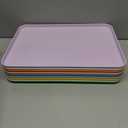 Plastic Art Trays,8 Pack Stackable Activity Tray Crafts Organizer Tray Serving Tray Jewelry Tray for DIY Projects, Painting, Beads, Organizing Supply,8 Color (15 x 10.6 Inches)