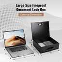 Fireproof Safe Lock Box Metal, Fire Proof Safe for Home Documents, Portable Security Box with Dual Combination and Key Lock for Personal Items,Passport, Money, X Large 13.2" x 11" x 4.13"