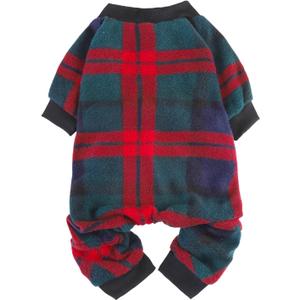 SCENEREAL Dog Pajamas for Small Medium Large Dogs Soft Pet Sweater Clothes Warm Puppy Onesie Outfits for Doggie Winter Christmas - Dog Jammies Pjs (Green)