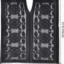 Lace Beach Cover Up for Women, Sexy Bathing Suit Cover Up, V-Neck Swimsuit Coverup for Seaside, Poolside and Party (Black)