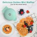 CROWNFUL Mini Waffle Maker, 4" Chaffle Maker with Compact Design, Easy to Clean, Non-Stick Surface, Recipe Guide Included, Perfect for Breakfast, Dessert, Sandwich, or Other Snacks
