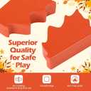 VWAERR Fall Wooden Blocks Stacking Game, 45 PCS Thanksgiving Maple Leaf Tumbling Tower and Balance Game, Stacking Board Toy with Storage Bag for Family & Party Fun Game Supplies