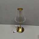 Vintage Lamp,2000mAh Rechargeable Lamps Cordless Lamp,3 Colors+10 Brightness Small Battery Operated Lamps for Bedroom (Gold-Rose)