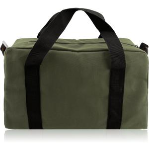 Small Tool Bag,Close Top Wide Mouth Tool Organizer Bag,Large Capacity Tool Bags for Men,Canvas Tool Storage Bag for Storage Handbag for Screwdrivers,Wrench,Pliers Hand Tools (Army Green, 14 Inch)