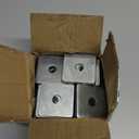 yeesport Galvanized Square Washers Plate 50 Pcs, Carbon Steel Washers Plate Fastener, 50mm x 50mm, 3/16 Inch Thickness, Precision Fit with 13mm Inner Diameter