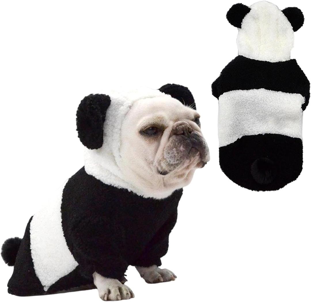 Adorable Plush Panda Pet Costume - Soft & Warm with Removable Pom-Pom Tail  Perfect for Easter, Halloween, and Everyday Wear (24-31lb dogs)