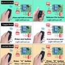 DieseRC DC 12V 24V 30V Secure Remote Control Switch Universal Wireless 433Mhz Rf 10A Relay Receiver Board with 2 Transmitter Key Fobs for Motor Light Gate Door DIY Wireless Controller