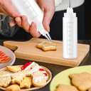 4 Pcs Plastic Squeeze Bottles for Cookie Icing Bottle Decorating Supplies Squeezing Applicator Writer for Food Coloring Frosting Pancake Arts(8 oz)