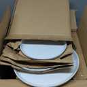 Gibson Home Oslo Porcelain Chip and Scratch Resistant Dinnerware Set, Service for 4 (16pcs), Plates and Bowls Dishes Sets, White