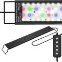 24/7 Mode LED Aquarium Light for 45-54 Inch Plant & Fish Tank, IP68 Full Spectrum Light, Sunrise-Daylight-Moonlight, White Red Green Blue Pink LEDs with Extendable Brackets for Freshwater