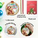 Bear Christmas Ornaments, Bear and Snow Woodland Decoration, Woodland Animals Wooden Hanging Ornaments for Christmas Tree, Keepsake Gifts for Bears Lovers, Men, Women, Wish You A Beary Merry Christmas