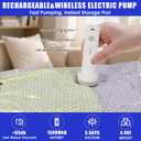 18 Pack Vacuum Storage Bags for Travel with Rechargeable Cordless Pump, Vacuum Seal Bags for clothing with Hand Pump, Portable Space Saver Bags for Clothes, Compression Packing for Luggage,Bedding, 18 combo set