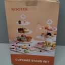 Kootek Dessert Cupcake Stand, 5pcs Dessert Table Display Set, 3 Tiered Cup Cake Holder Tower Stand Riser& Cookie Serving Trays for Wedding, Tea Party, Birthday, Baby Shower
