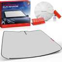A-Premium Windshield Sun Shade, Foldable Car Sun Shade Heat & UV Block | Compatible with GMC Hummer EV Pickup 2022-2026, Keeps Vehicle Cooler Accessories with Storage Bag