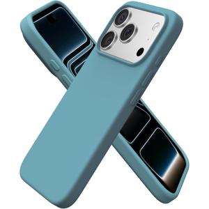 ORNARTO Compatible with iPhone 17 Pro Case 6.3", Slim Liquid Silicone 4 Layers Full Covered Soft Gel Rubber Shockproof Cover, Protective Phone Case for iPhone 17 Pro-Cactus