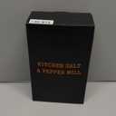 Electric Salt and Pepper Grinder Set, Automatic Salt and Pepper Grinder Set with Wood Base, Adjustable Coarseness, LED Light, One Handed Operation Electric Salt and Pepper Shakers(Wood Grain)