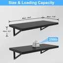 Stainless Steel Shelf 12 x 24 Inches,250 lb Wall Mounted Commercial Floating Shelving, Metal Shelves for Restaurant, Kitchen, Home and Hotel, Bar, Garage