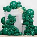 PartyWoo Pearl Dark Green Balloons 140pcs Different Sizes Pack of 18 12 10 5 Inch Pearl Emerald Hunter Forest Green Balloon Arch Kit for Jungle Dinosaur Theme Birthday Party Decorations Green-Z01