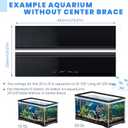 Sieral Aquarium Canopy Set Polycarbonate Greenhouse Panels 19.37 x 9.37 x 0.24 Inch for 10/20 Gallon Fish Tank Without Center Brace Aquariums Cover Fish Tank Lid, Black