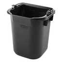 Rubbermaid Commercial Products Heavy-Duty Cleaning Pail 5-Quart Black Utility Bucket with Built-In Spout and Handle for House Cleaning/Storage/Livestock Feeding