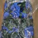 BLEUM CADE 5Pcs 41Ft Flower Garland Artificial Rose Vines for Bedroom, Cute Fake Hanging Flower Vines Floral Garland Decorations for Wedding Party Wall Room Decor Aesthetic (Sapphire Blue)