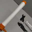 RENGENG Light Up Sword, 40 Inches Rechargeable Plastic Replica with Belt & Stand, Sword with Original Texture