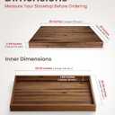 TIDITA Stove Top Covers for Electric Stove 30x22 (Outer) / 28.9x20.8 (Inner) - Acacia Wood Noodle Board Gas Stovetop - Stove Top Covers for Gas Burners, Sink Cover For Counter Space (Walnut color), X-large