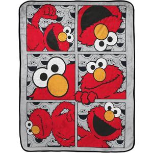 Jay Franco Sesame Street Hip Elmo Throw Blanket - Measures 40 x 50 inches, Kids Bedding - Fade Resistant Super Soft Fleece
