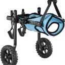 VEVOR Dog Wheelchair for Back Legs, Adjustable 2 Wheels Pet Wheelchair, Lightweight Dog Cart with Shock-Absorbing Wheels, Mobility Support Wheel Chair for Disabled Injured Dogs up to 22lbs, X-Small