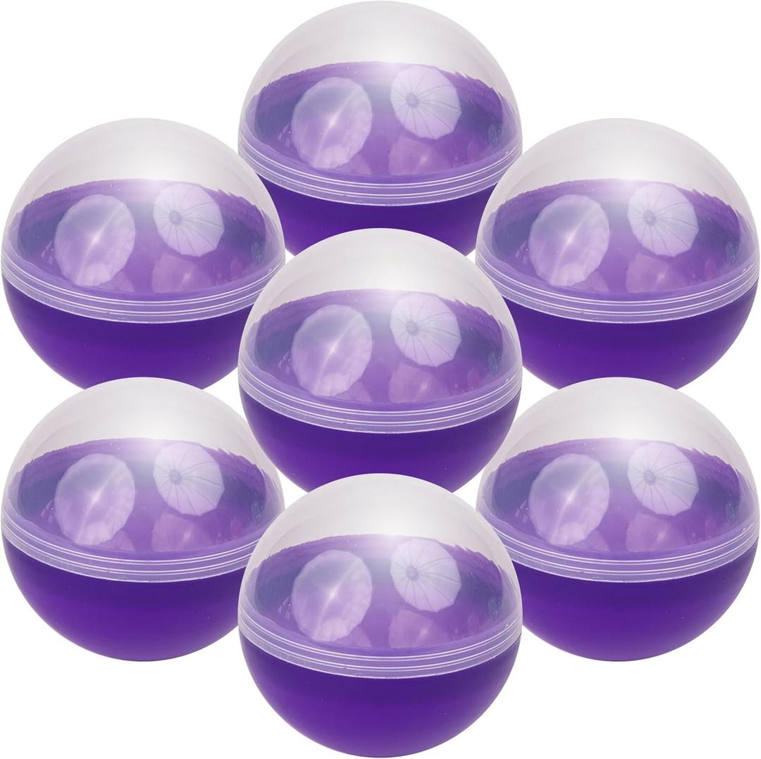 Entervending Vending Machine Capsules - 3" Empty PURPLE Plastic Capsules - Toy Capsule - 14 Round Large Easter Eggs - Bath Bombs Molds - Party Favors Pinata Stuffers DIY Craft Supplies