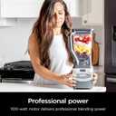 Ninja BL660 Professional Compact Smoothie & Food Processing Blender, 1100-Watts, 3 Functions -for Frozen Drinks, Smoothies, Sauces, & More, 72-oz.* Pitcher, (2) 16-oz. To-Go Cups & Spout Lids, Gray