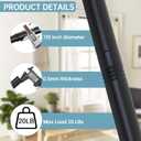 BRIOFOX Tension Curtain Rod Adjustable 32 to 62 inch - Spring Tension Shower Curtain Rod for Window or Bathroom No Drilling Non Slip, Matte Black