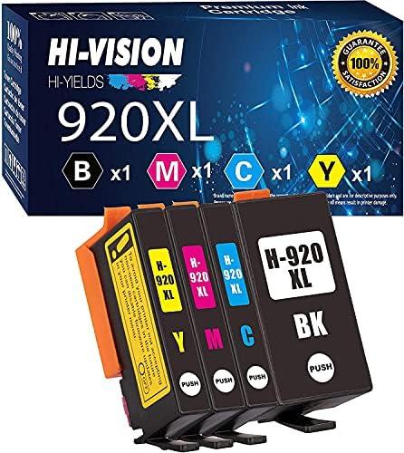 HI-Vision Compatible Ink Cartridge Replacement for OfficeJet 6000 6500 6500A 7000 E809a 7500A Printers (BK+ C+ M+ Y) 4 Pack