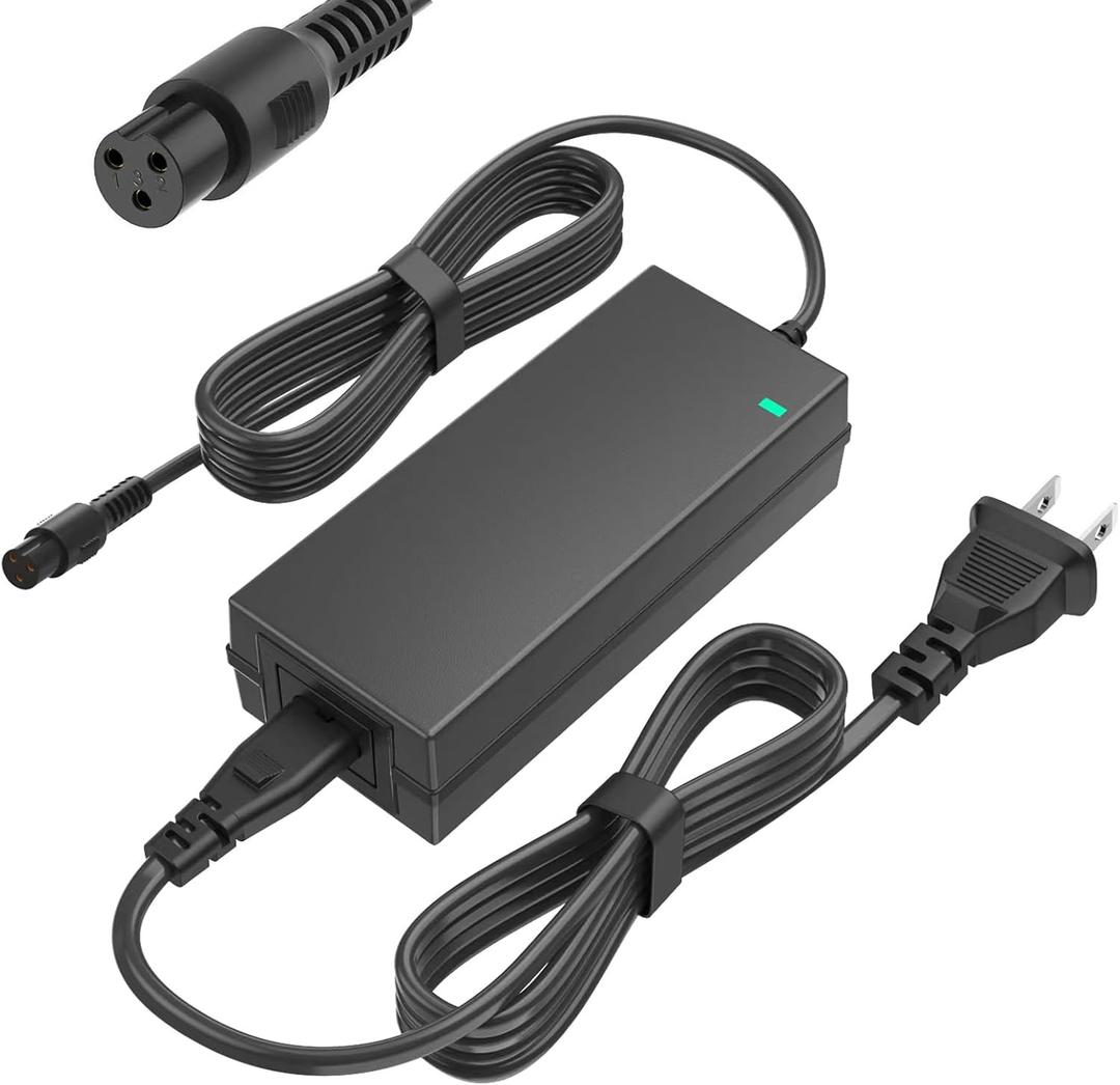 SGS Certified 42V 2A Power Adapter Powerfast 3-Prong Connector for 36V Sports Mod,and Pocket Mod 10S Lithium Battery,Charger Replacement for Electric Scooter